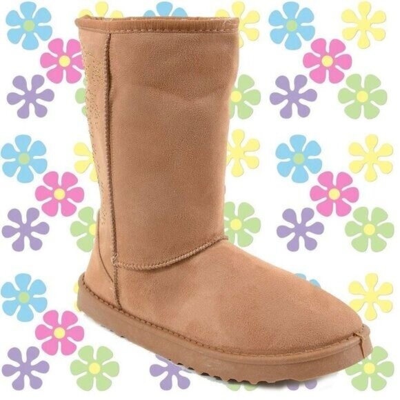 Via Pinky Sparkling Embellished Faux Shearling Suede Fleece Women's Bootie NEW - Picture 2 of 5